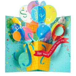 16" Fun Balloons Pop-Up Jumbo Birthday Card