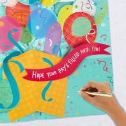 16" Fun Balloons Pop-Up Jumbo Birthday Card