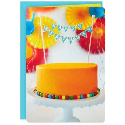 16" Happy Birthday Cake Jumbo Birthday Card