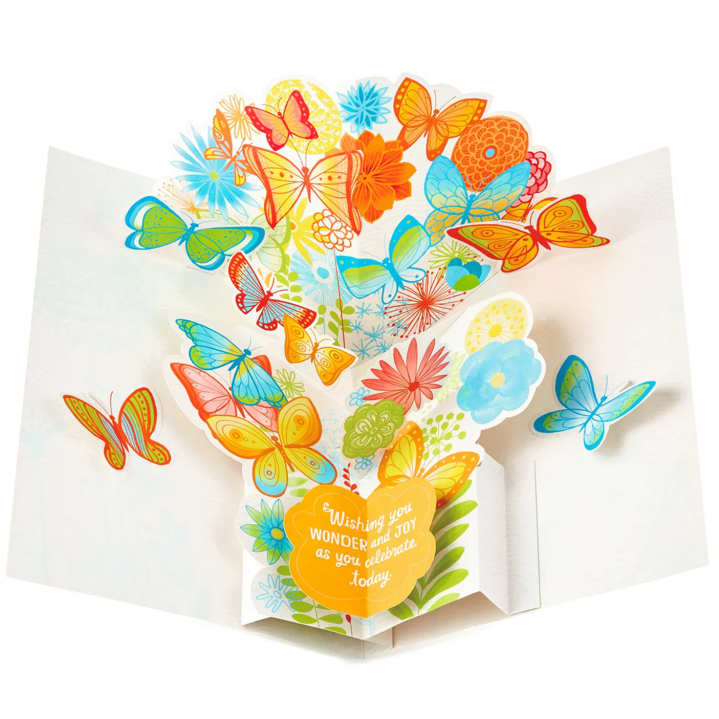 16" Joyful Butterflies Pop-Up Jumbo Birthday Card