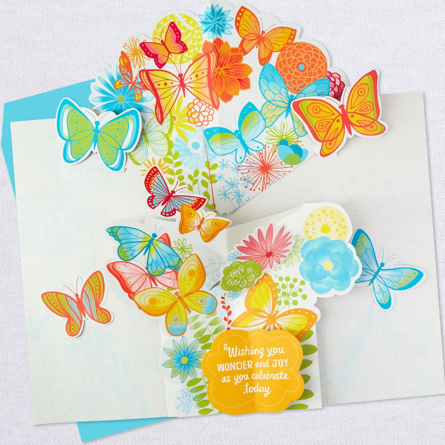 16" Joyful Butterflies Pop-Up Jumbo Birthday Card
