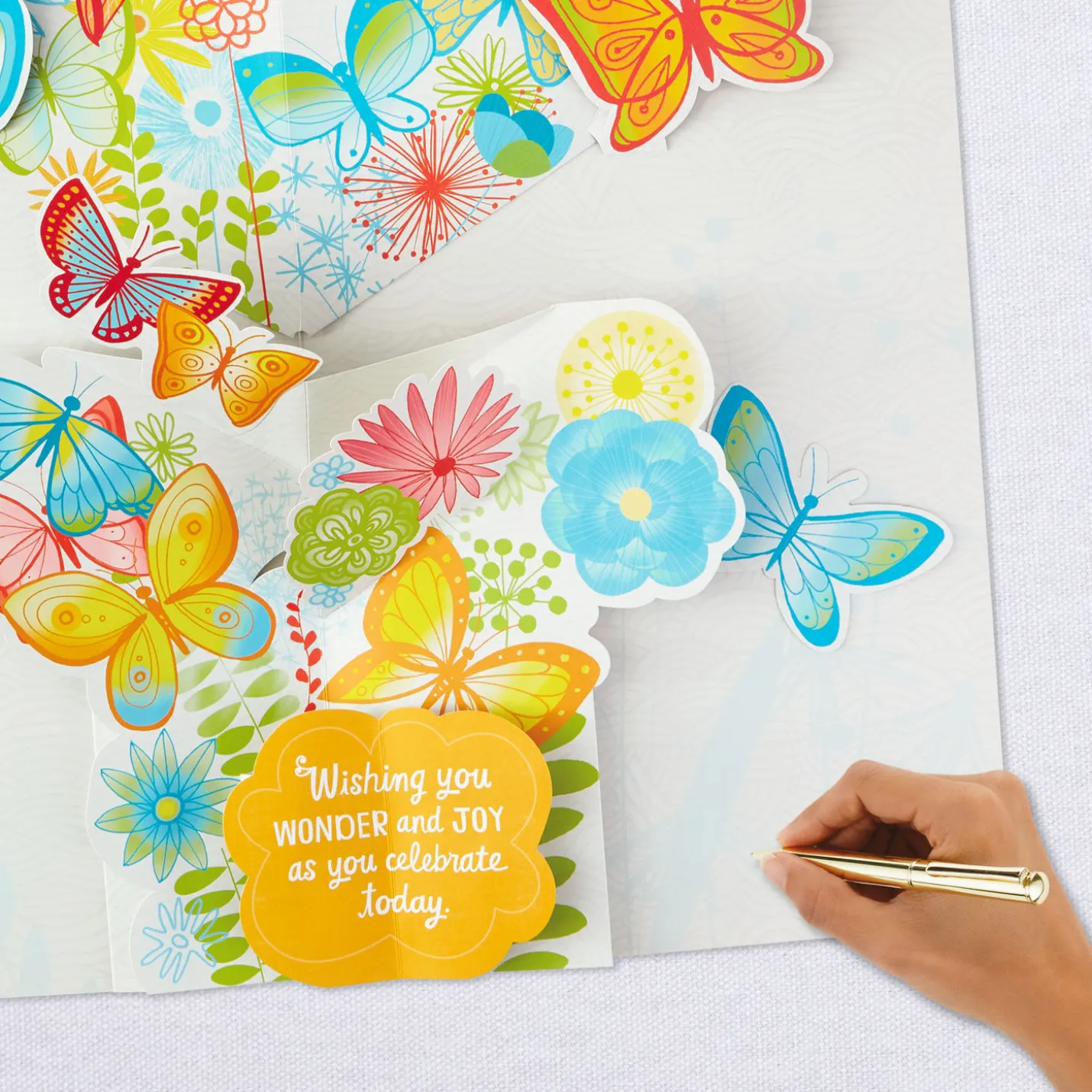 16" Joyful Butterflies Pop-Up Jumbo Birthday Card