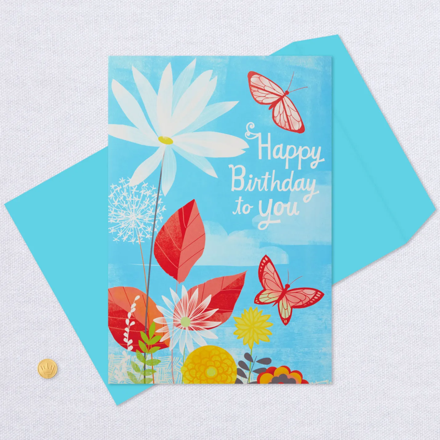 16" Joyful Butterflies Pop-Up Jumbo Birthday Card