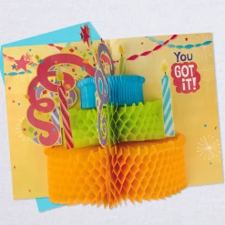 16" Make a Fuss Cake Pop-Up Jumbo Birthday Card