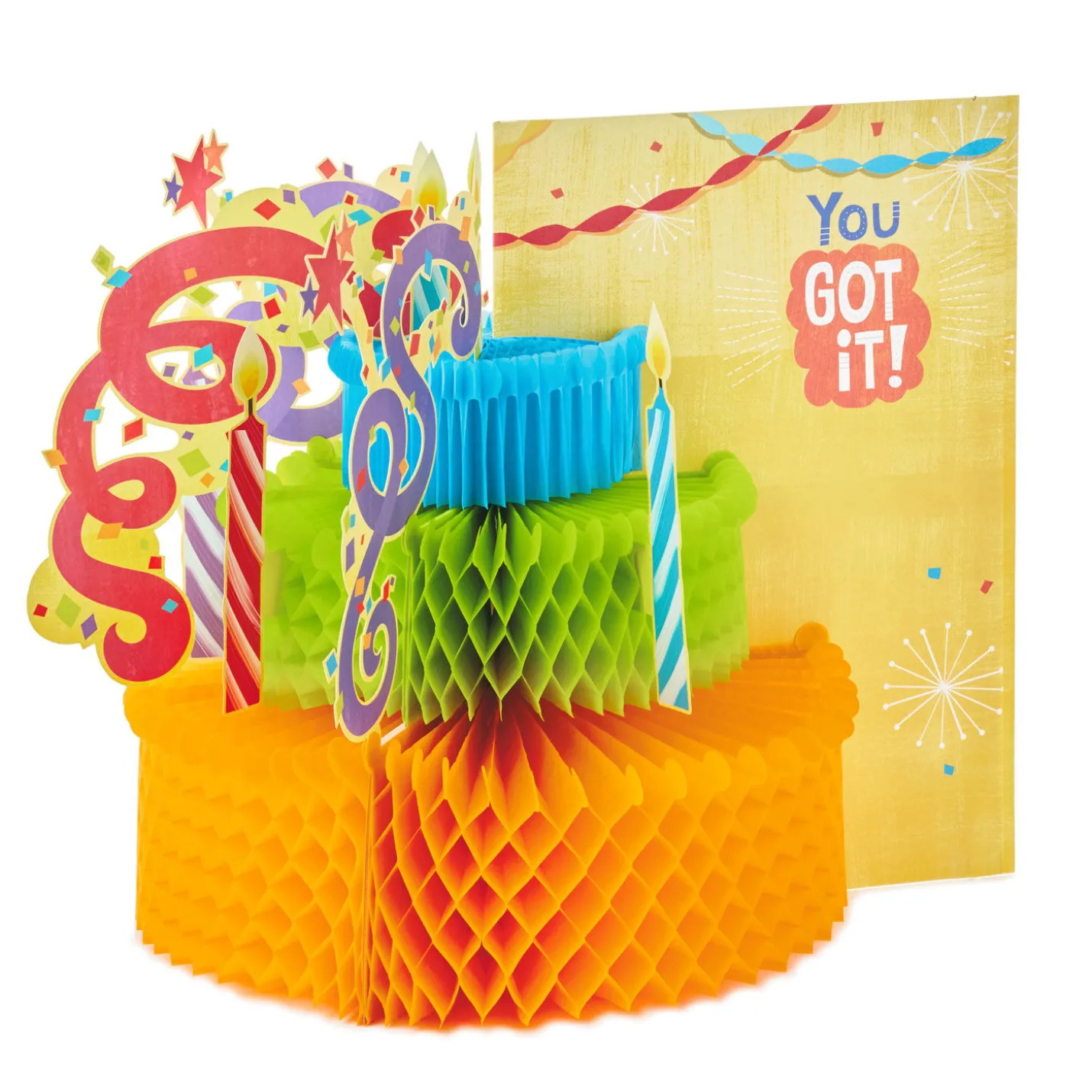 16" Make a Fuss Cake Pop-Up Jumbo Birthday Card
