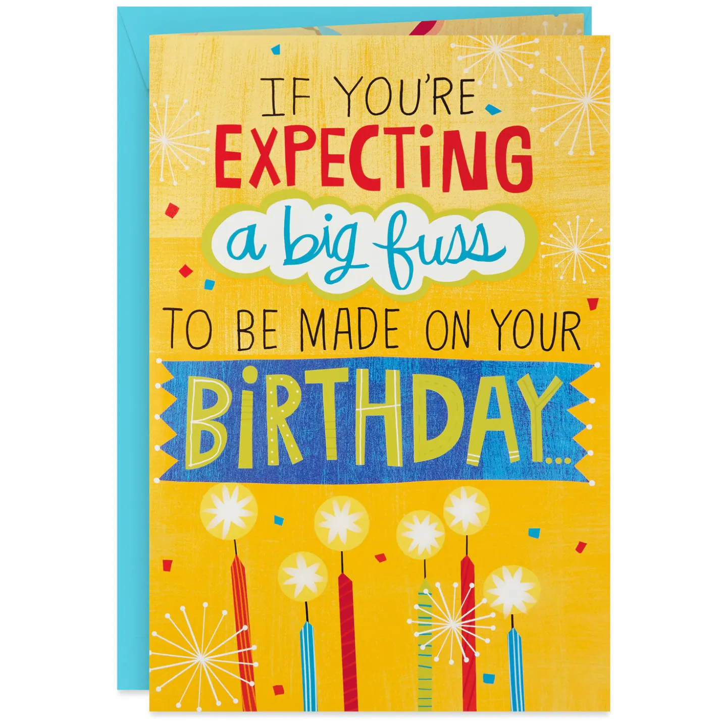 16" Make a Fuss Cake Pop-Up Jumbo Birthday Card