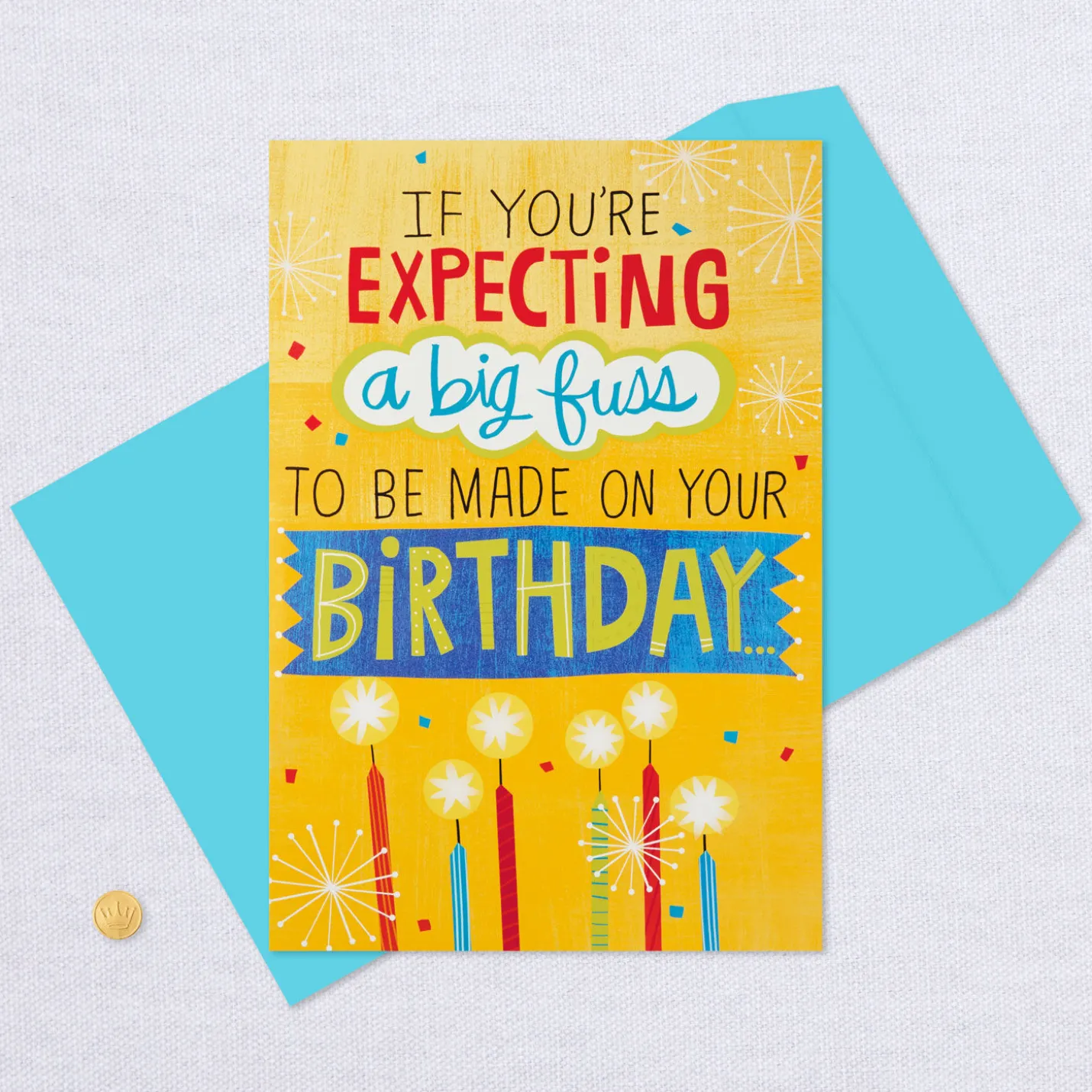 16" Make a Fuss Cake Pop-Up Jumbo Birthday Card