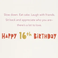 16 Years Amazing and Loved Birthday Card