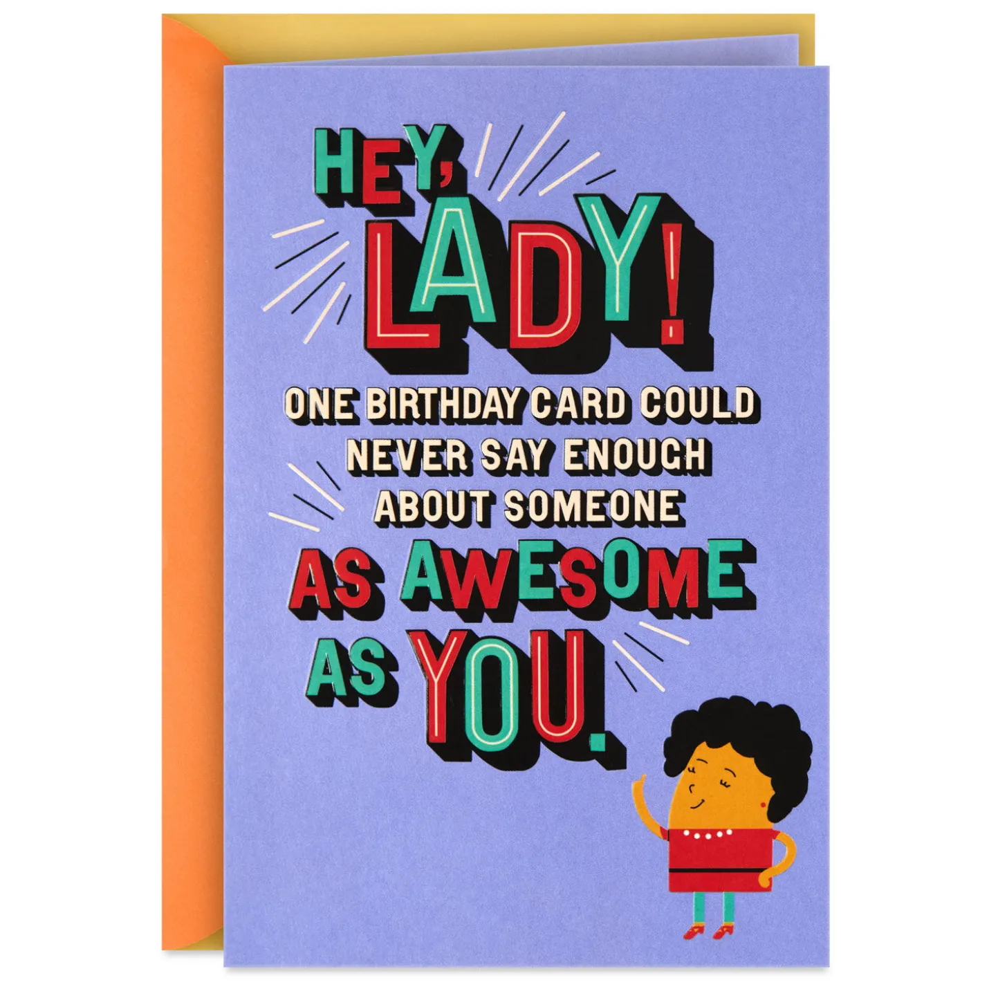 A Bad-Ass, Smart-Ass, Kick Ass Lady Birthday Card With Mini Cards for Her
