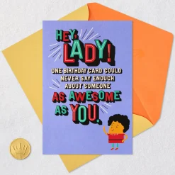 A Bad-Ass, Smart-Ass, Kick Ass Lady Birthday Card With Mini Cards for Her