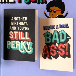 A Bad-Ass, Smart-Ass, Kick Ass Lady Birthday Card With Mini Cards for Her