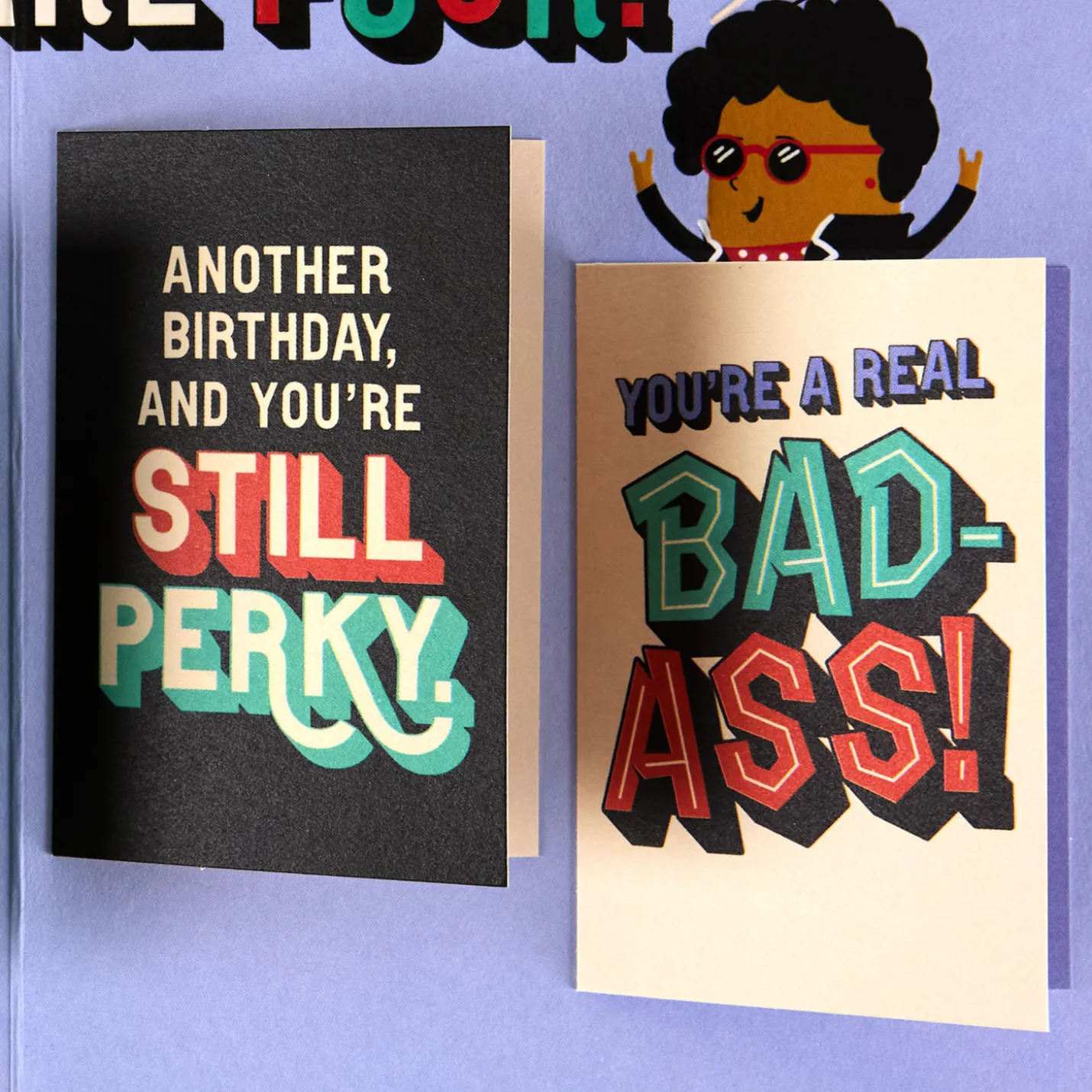 A Bad-Ass, Smart-Ass, Kick Ass Lady Birthday Card With Mini Cards for Her