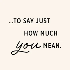 A Chance to Say How Much You Mean Birthday Card