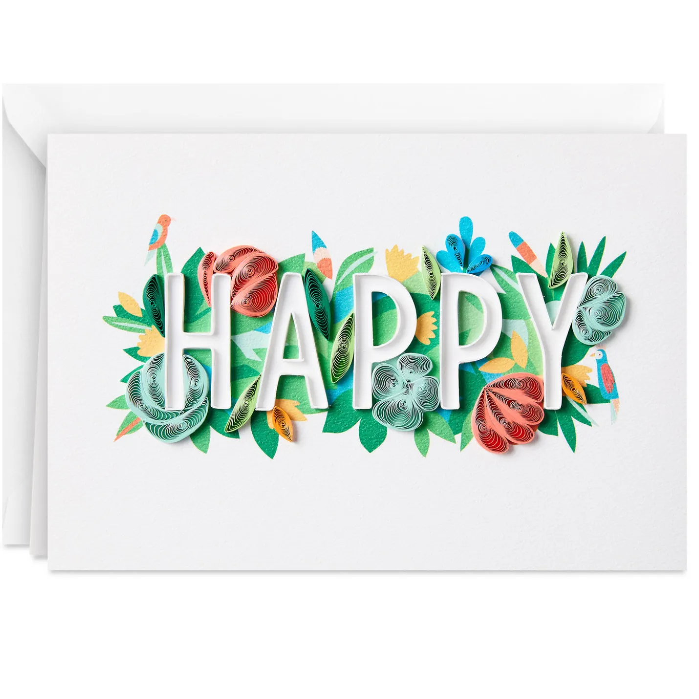 A Day Filled With Happy Quilled Paper Handmade Birthday Card