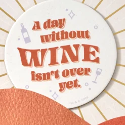 A Day Without Wine Funny Birthday Card With Coaster