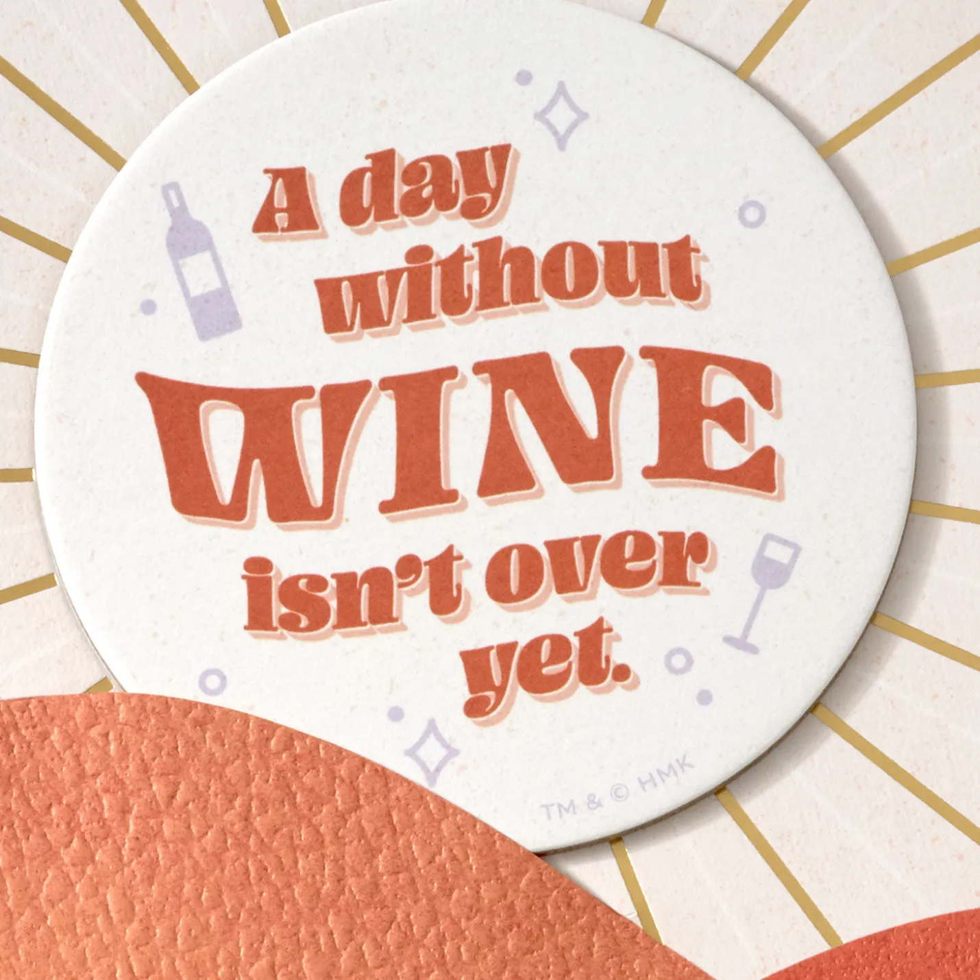 A Day Without Wine Funny Birthday Card With Coaster