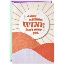 A Day Without Wine Funny Birthday Card With Coaster