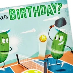 A Dill-ightful Day Pickleball Musical Birthday Card With Motion