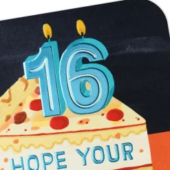A Pizza Cake 16th Birthday Card