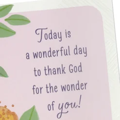 A Wonderful Day to Thank God Religious Birthday Card