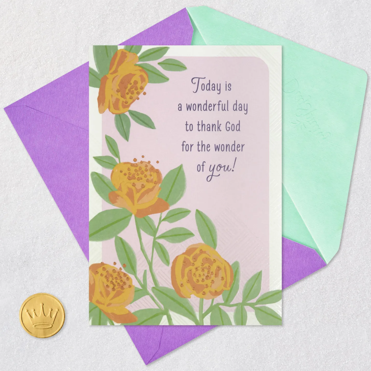 A Wonderful Day to Thank God Religious Birthday Card