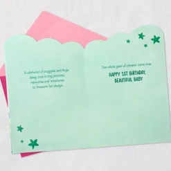 A Year of Dreams Come True First Birthday Card for Granddaughter