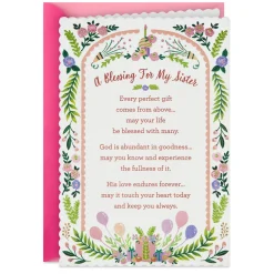 A Blessing for My Sister Religious Birthday Card