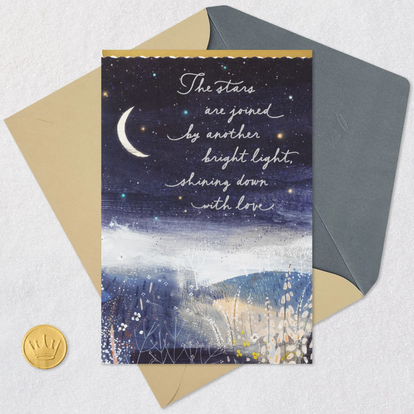 A Bright Light Shining Down With Love Sympathy Card