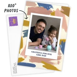 Abstract Brushstrokes Custom Father's Day Card