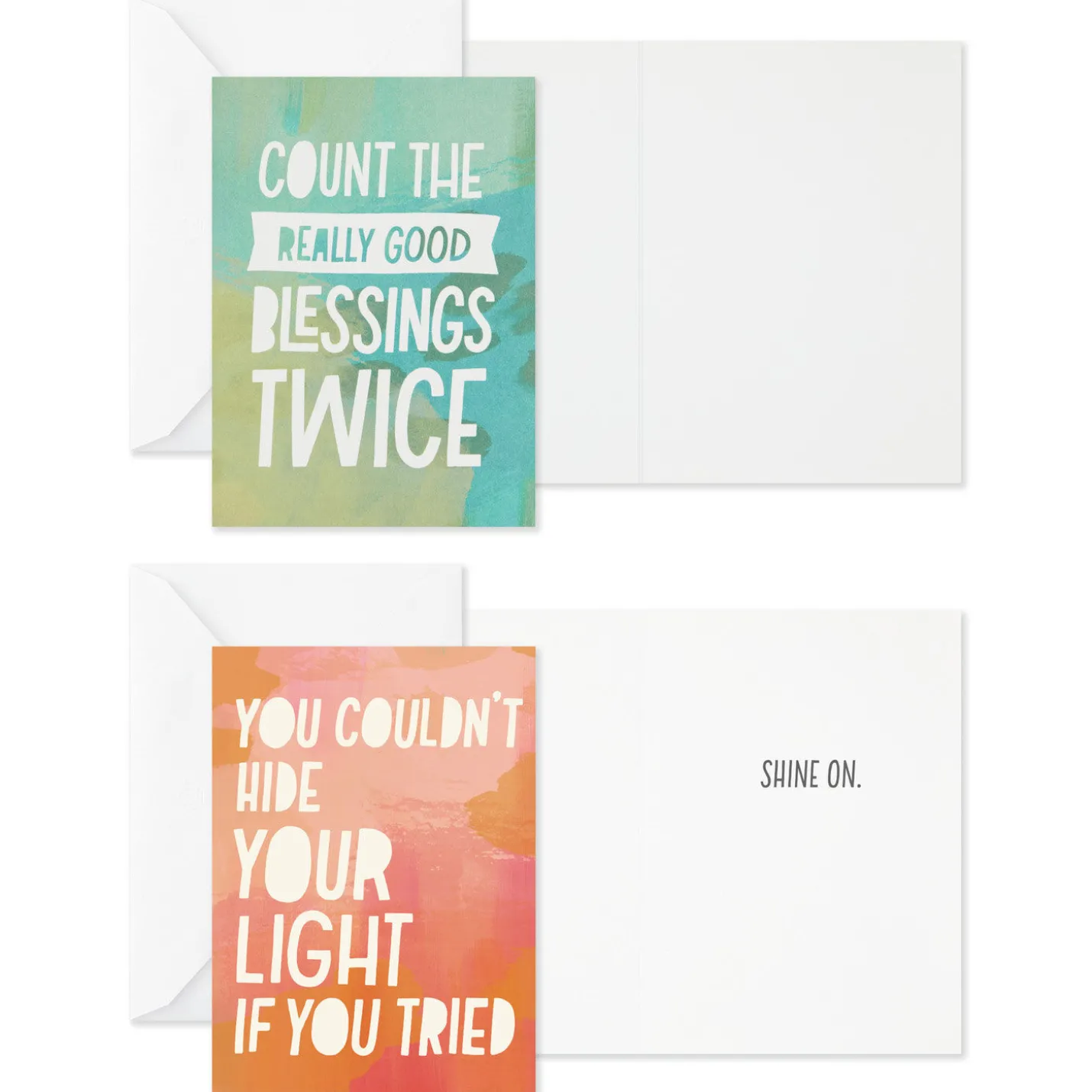Abstract Collage Boxed Encouragement Cards Assortment, Pack of 12