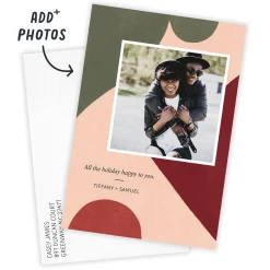 Abstract Design Flat Holiday Photo Card