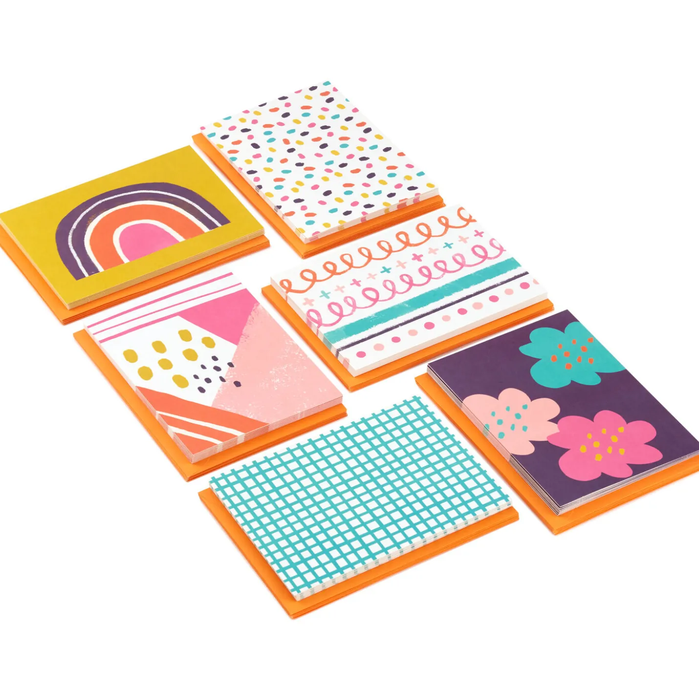 Abstract Doodles and Dots Boxed Blank Note Cards, Pack of 48