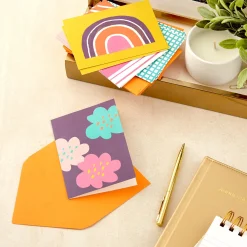 Abstract Doodles and Dots Boxed Blank Note Cards, Pack of 48