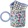 Abstract Floral Mug With Crew Socks, Set of 2