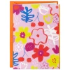 Abstract Floral on Pink Blank Note Cards, Pack of 5