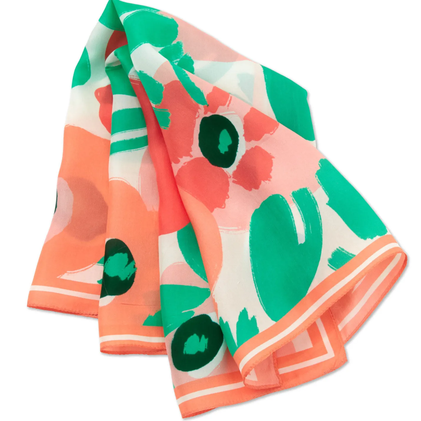Abstract Floral Scarf, 22"
