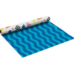 Abstract Neon on Black and Confetti on White Reversible Table Runner