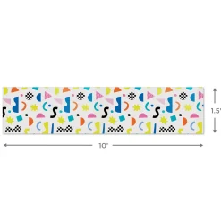 Abstract Neon on Black and Confetti on White Reversible Table Runner
