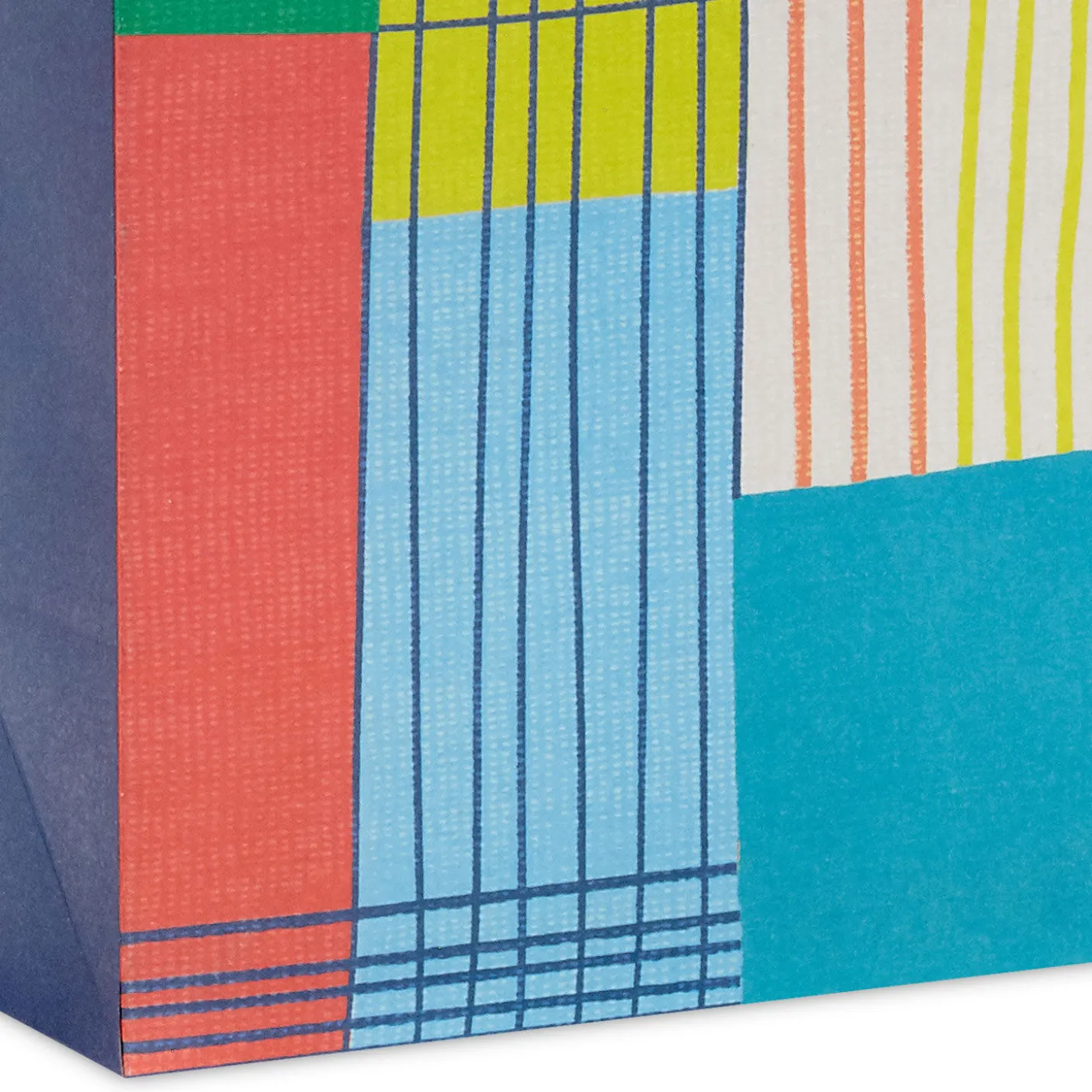 9.6" Abstract Plaid Medium Gift Bag