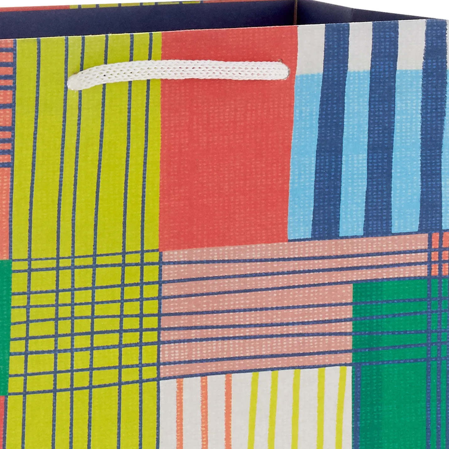 9.6" Abstract Plaid Medium Gift Bag