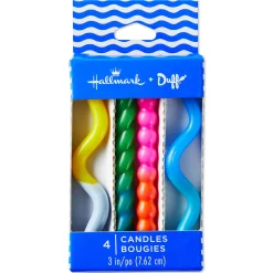 Abstract Shaped Birthday Candles, Pack of 4