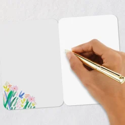 Abstract Watercolor Flowers Blank Card