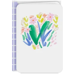 Abstract Watercolor Flowers Blank Card