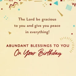 Abundant Blessings to You Religious Birthday Card