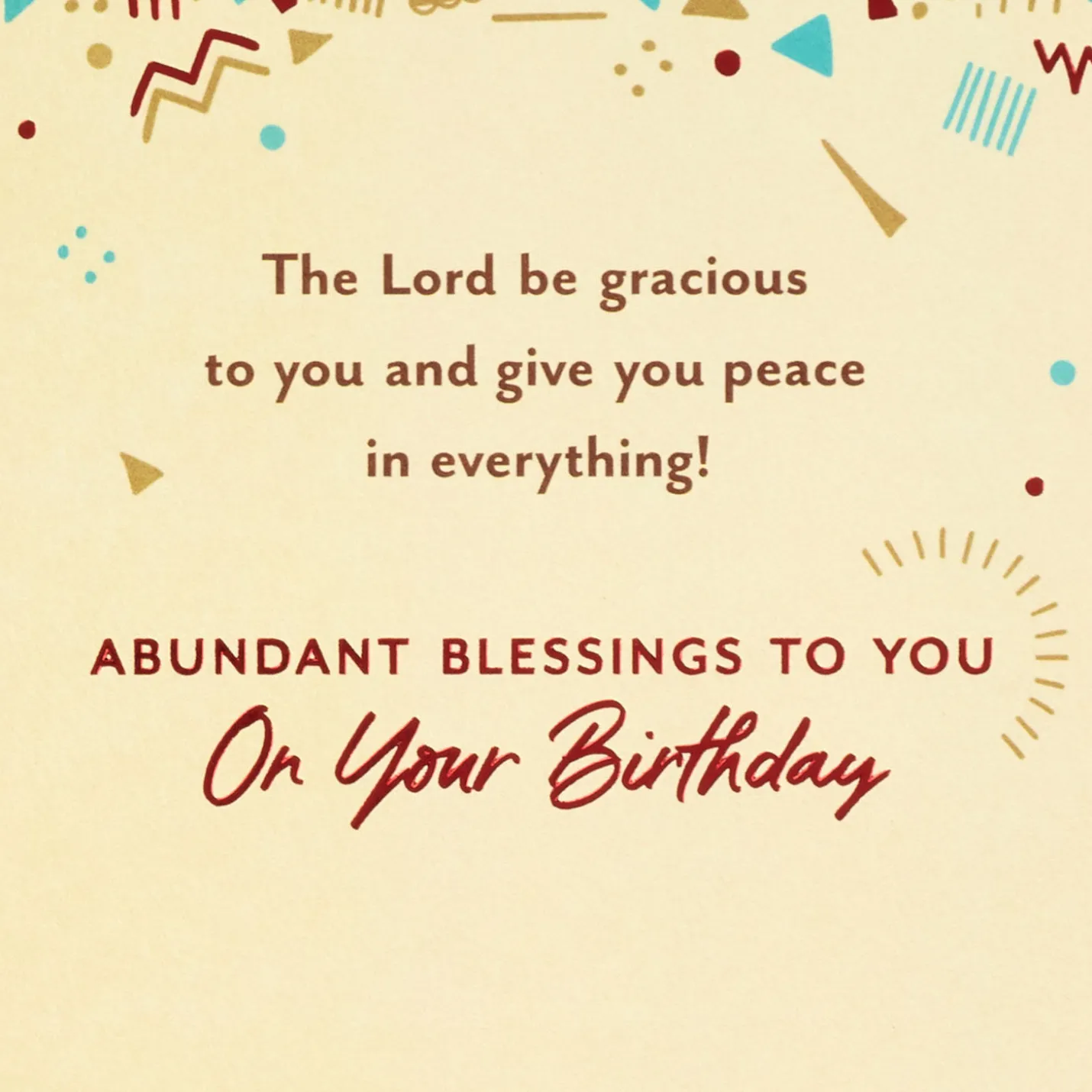 Abundant Blessings to You Religious Birthday Card