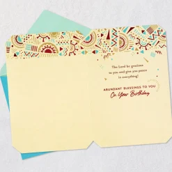 Abundant Blessings to You Religious Birthday Card