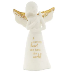 A Caring Heart Mini Angel Figurine, 3.8"