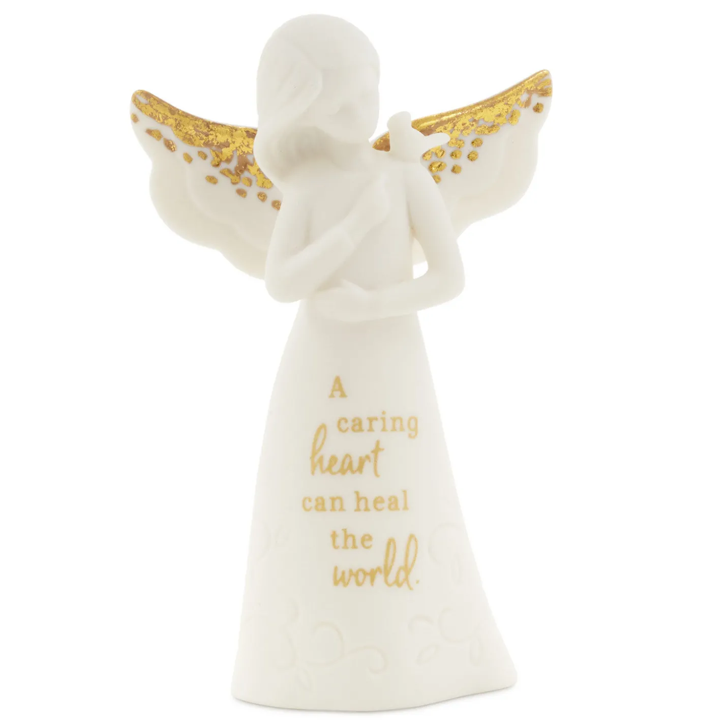 A Caring Heart Mini Angel Figurine, 3.8"