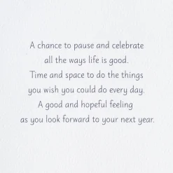 A Chance to Pause and Celebrate Birthday Card for Brother-in-Law