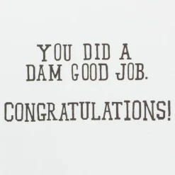 A Dam Good Job Beaver Graduation Card